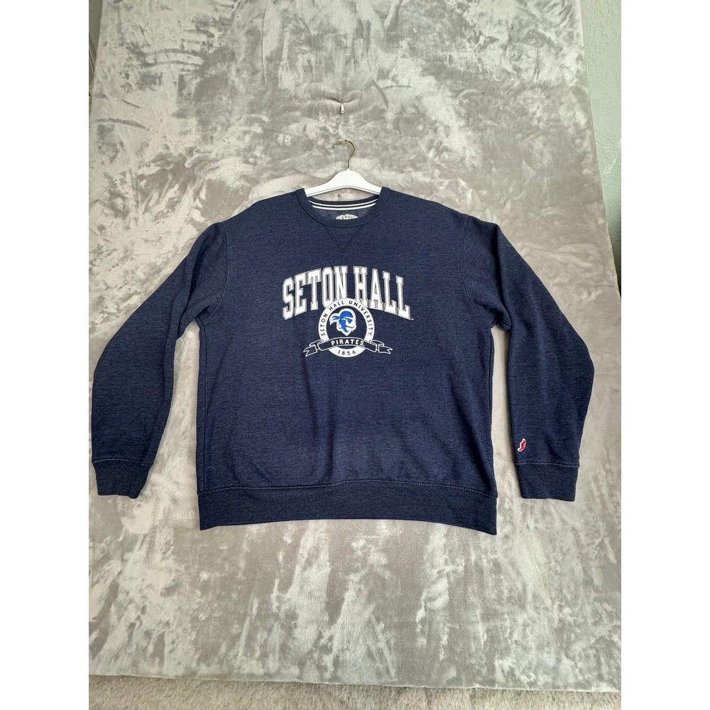 Seton Hall‎ Pirates NCAA College Crewneck Sweatshirt Men's XL Blue League